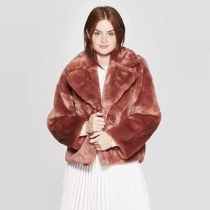Faux Fur Mink Colored Coat